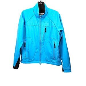 Columbia Titanium Soft Shell Zip Up Blue Jacket Coat